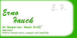 erno hauck business card